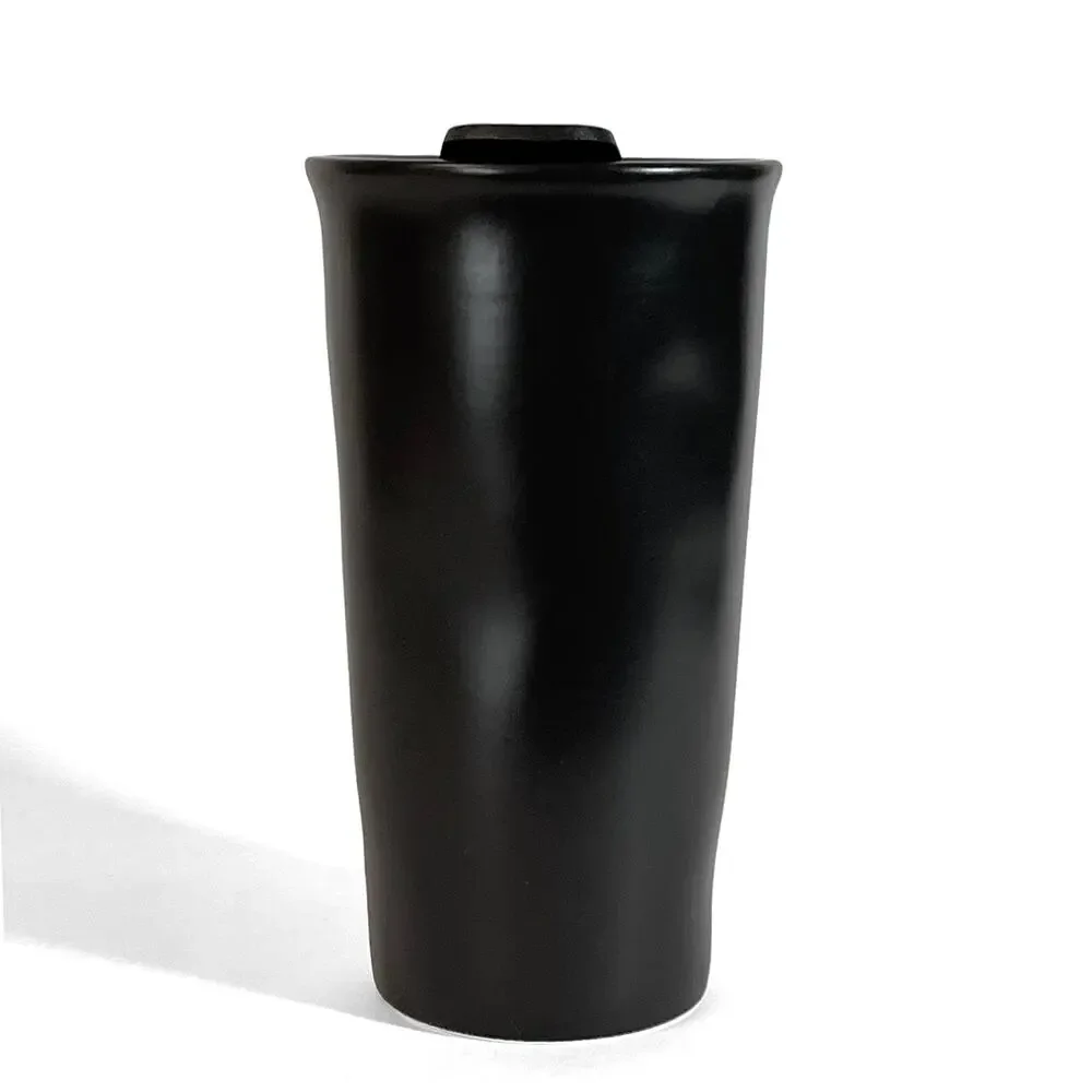 Rae Dunn by Magenta Vampire Juice Halloween Tumbler New 12 Oz Black Ceramic Mug